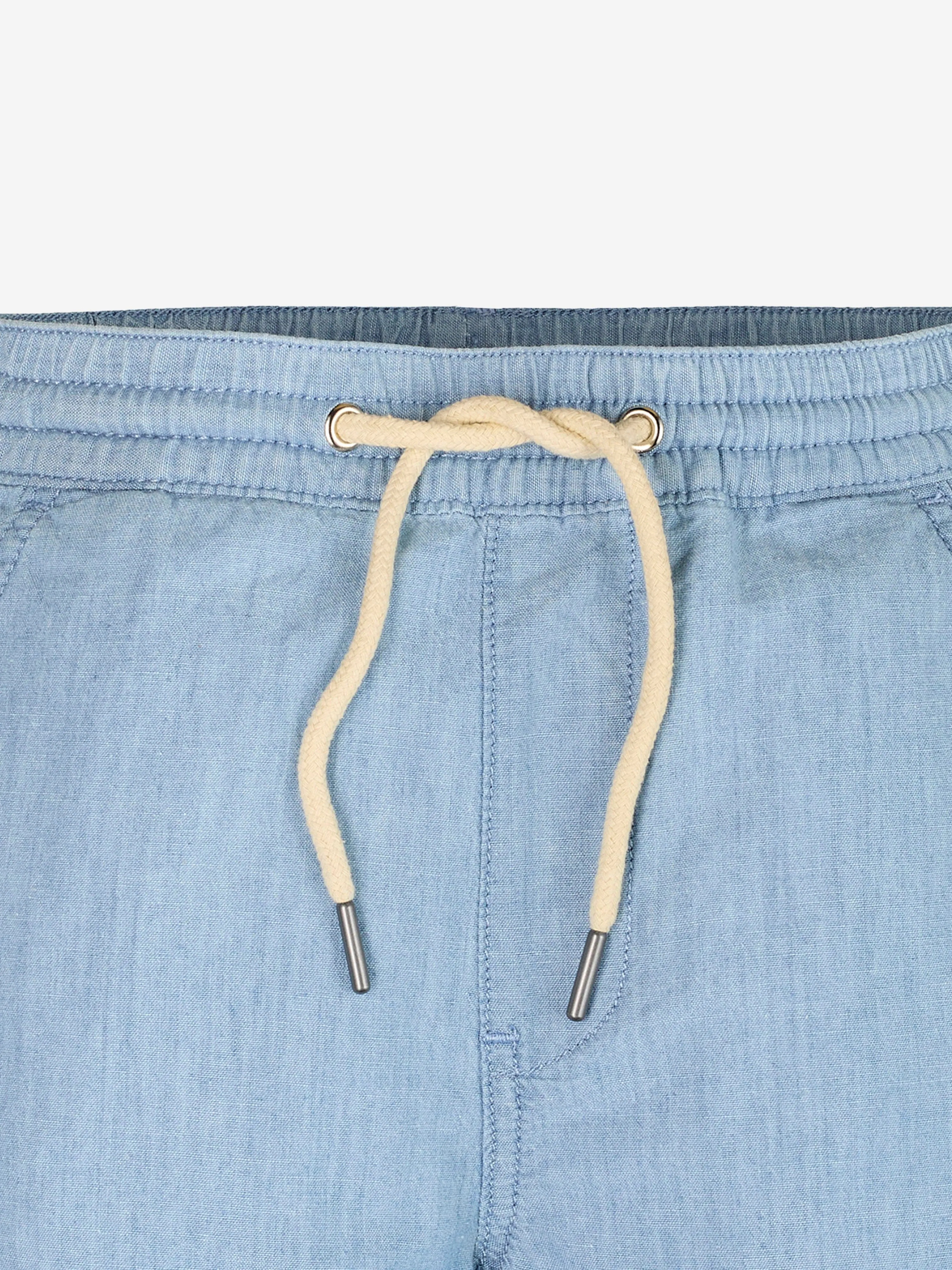 Boys Chambray Shorts in Blue