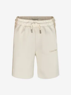 Boys Colourblock Relaxed Shorts in Ivory