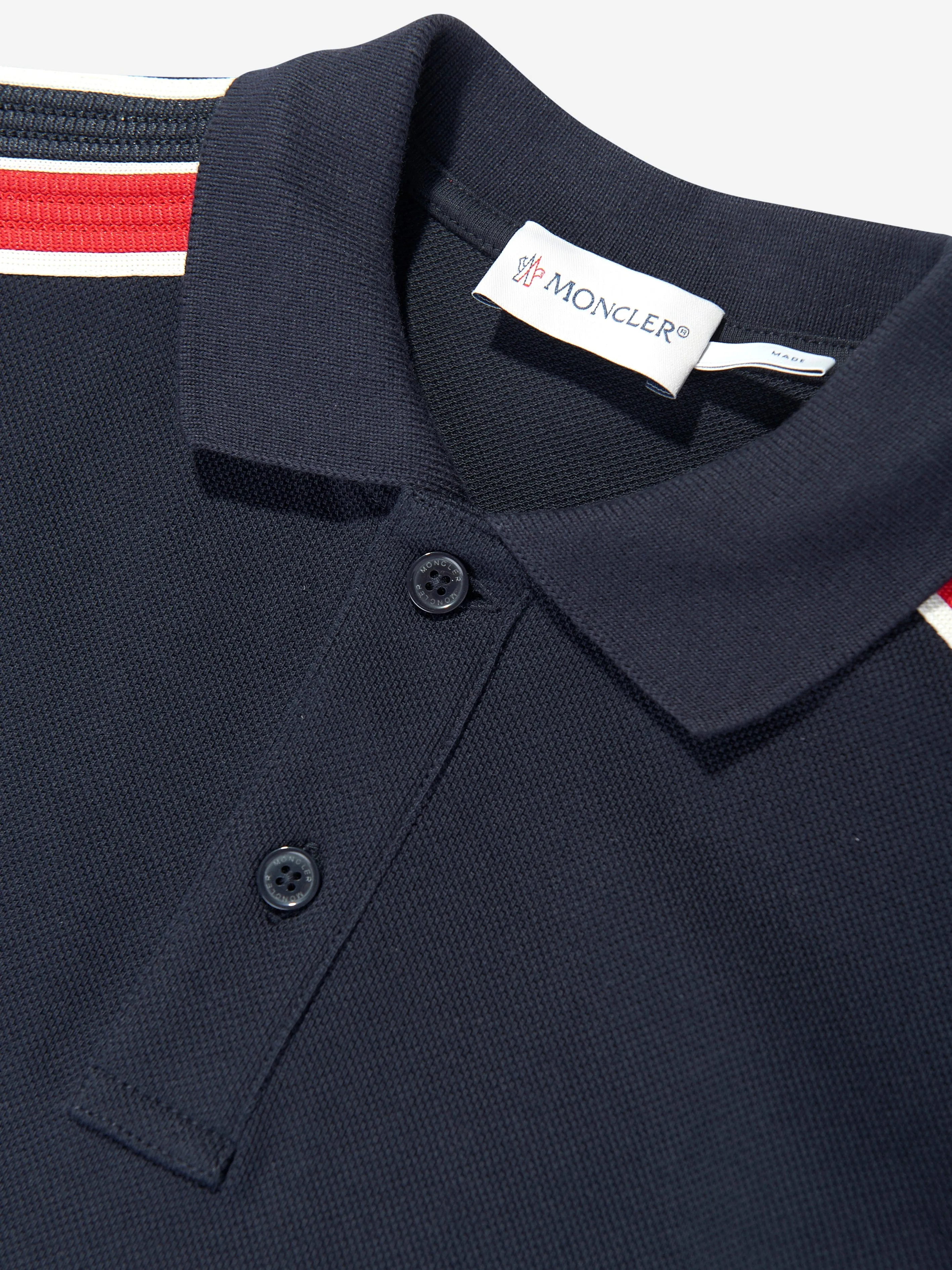 Boys Cotton Piqué  Polo Shirt in Navy