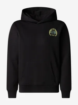 Boys Graphic Relaxed Hoodie in Black