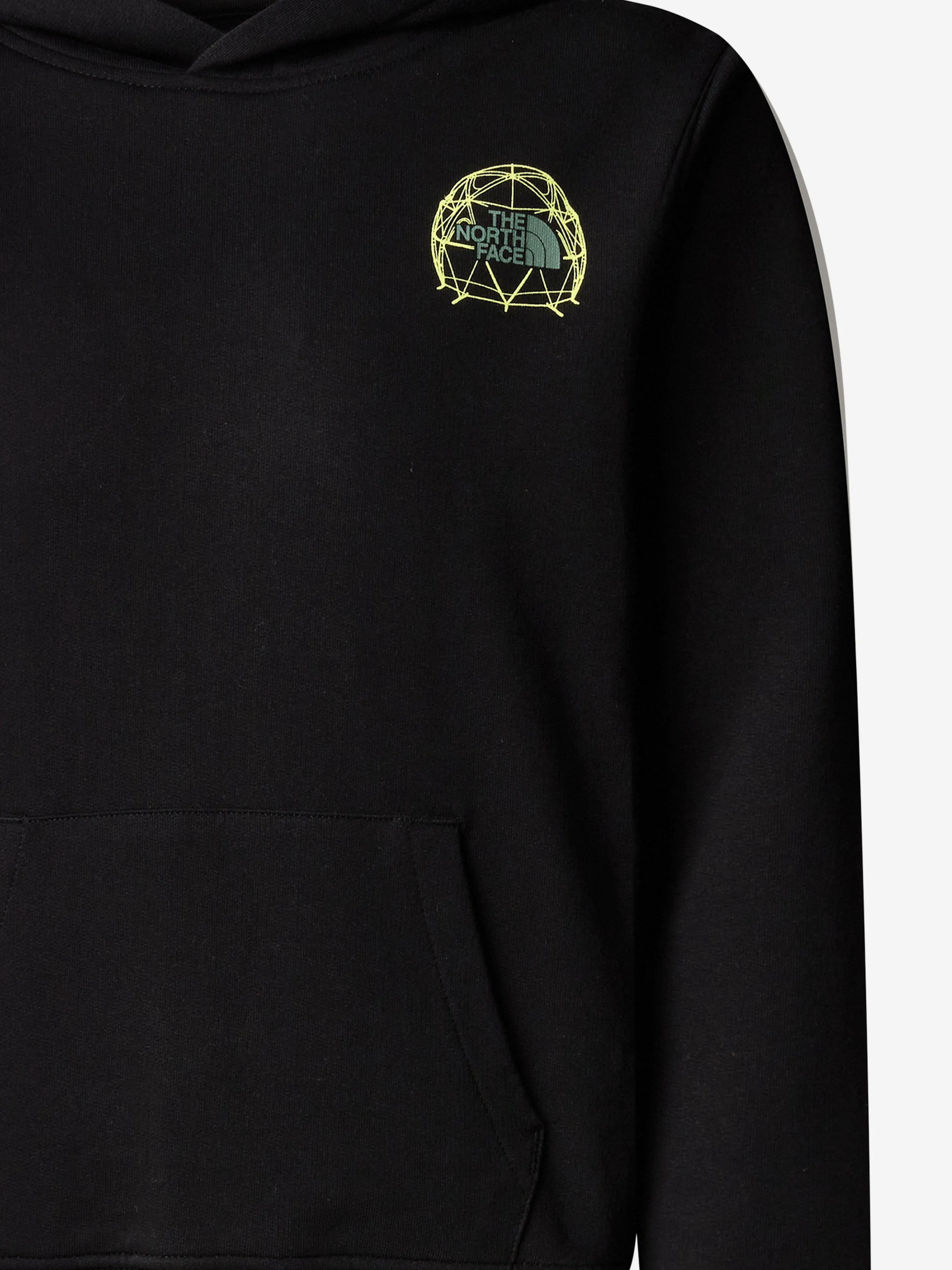 Boys Graphic Relaxed Hoodie in Black