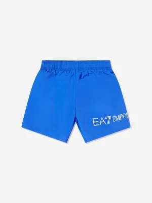 Boys Logo Swim Shorts in Blue