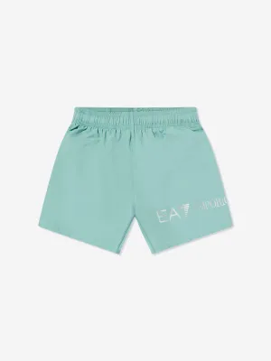 Boys Logo Swim Shorts in Green