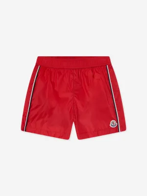 Boys Logo Swim Shorts in Red