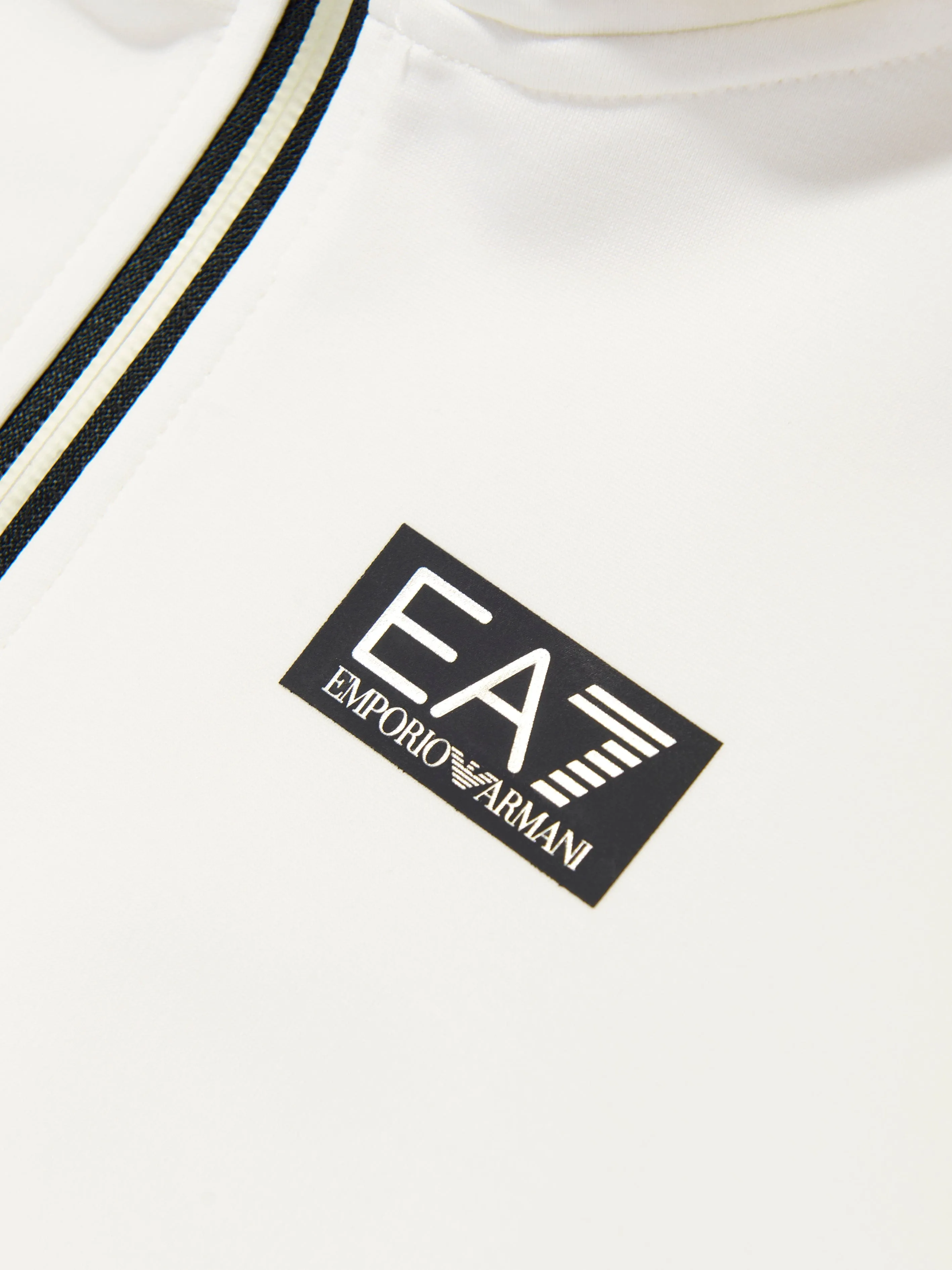 Boys Logo Zip Up Top in White