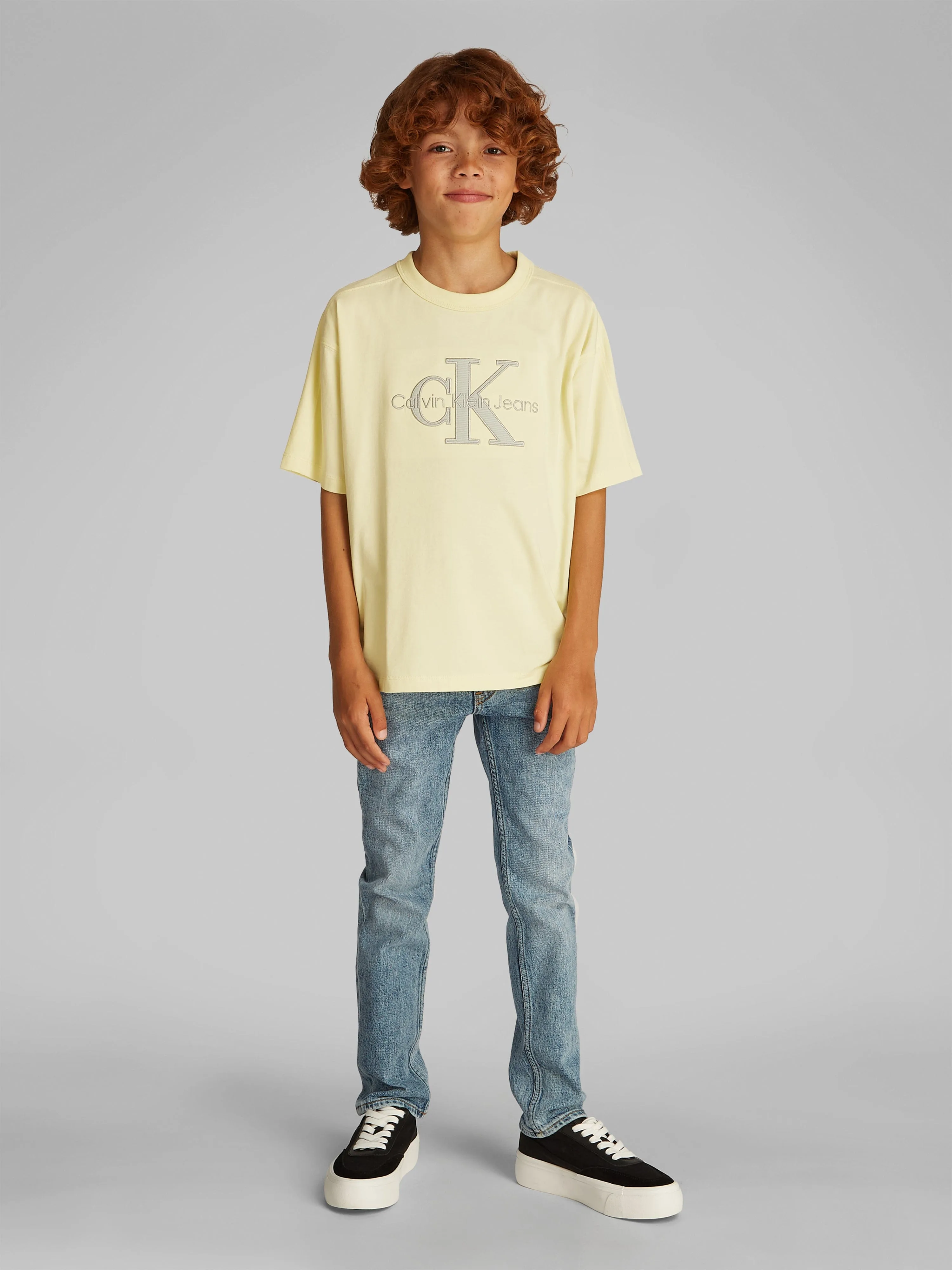 Boys Ottoman Applique Mono T-Shirt in Yellow