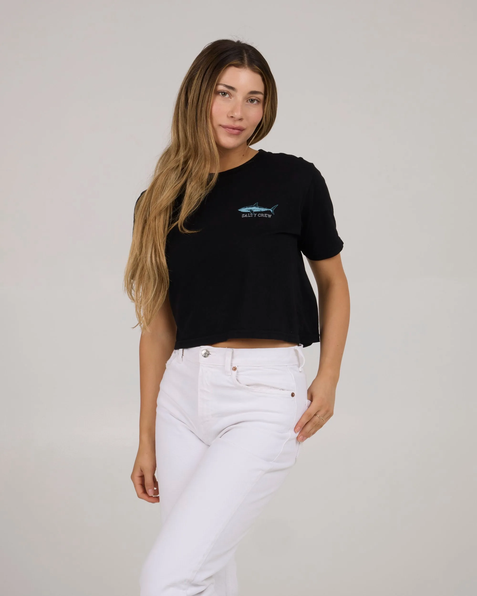 Brother Bruce Crop Tee - Black
