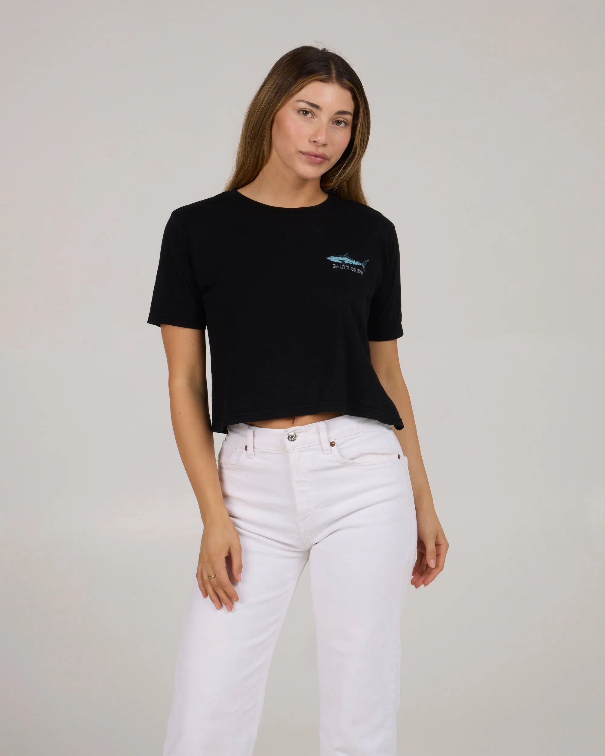 Brother Bruce Crop Tee - Black