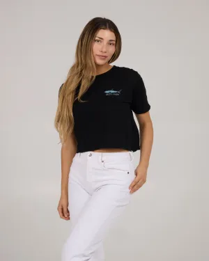 Brother Bruce Crop Tee - Black