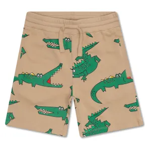 Brown Crocodile Shorts
