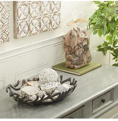 BROWN WOOD HANDMADE ORBS & VASE FILLER WITH VARYING DESIGNS