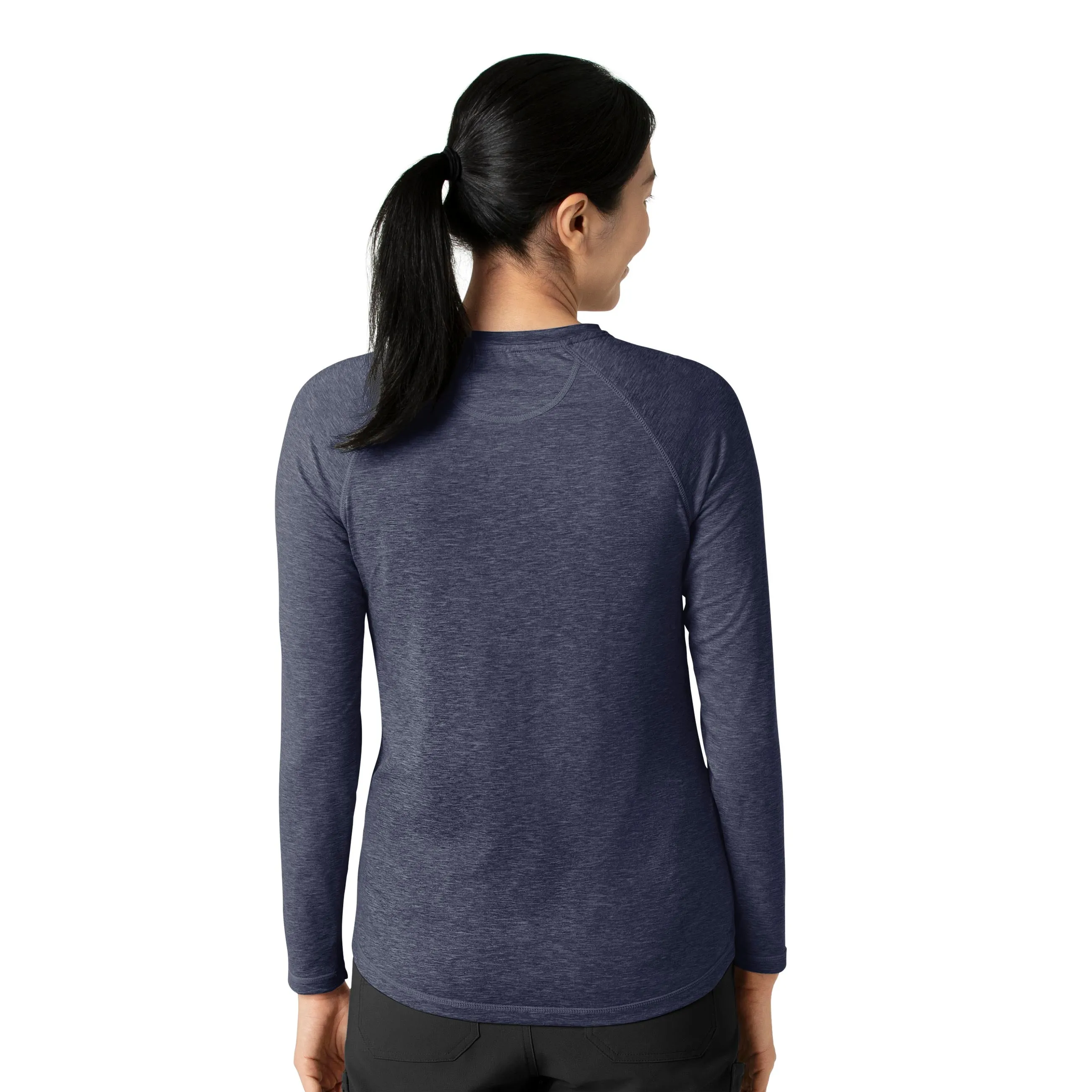 Carhartt Force Sub-Scrubs Women's Performance Long Sleeve Tee - Navy Heather