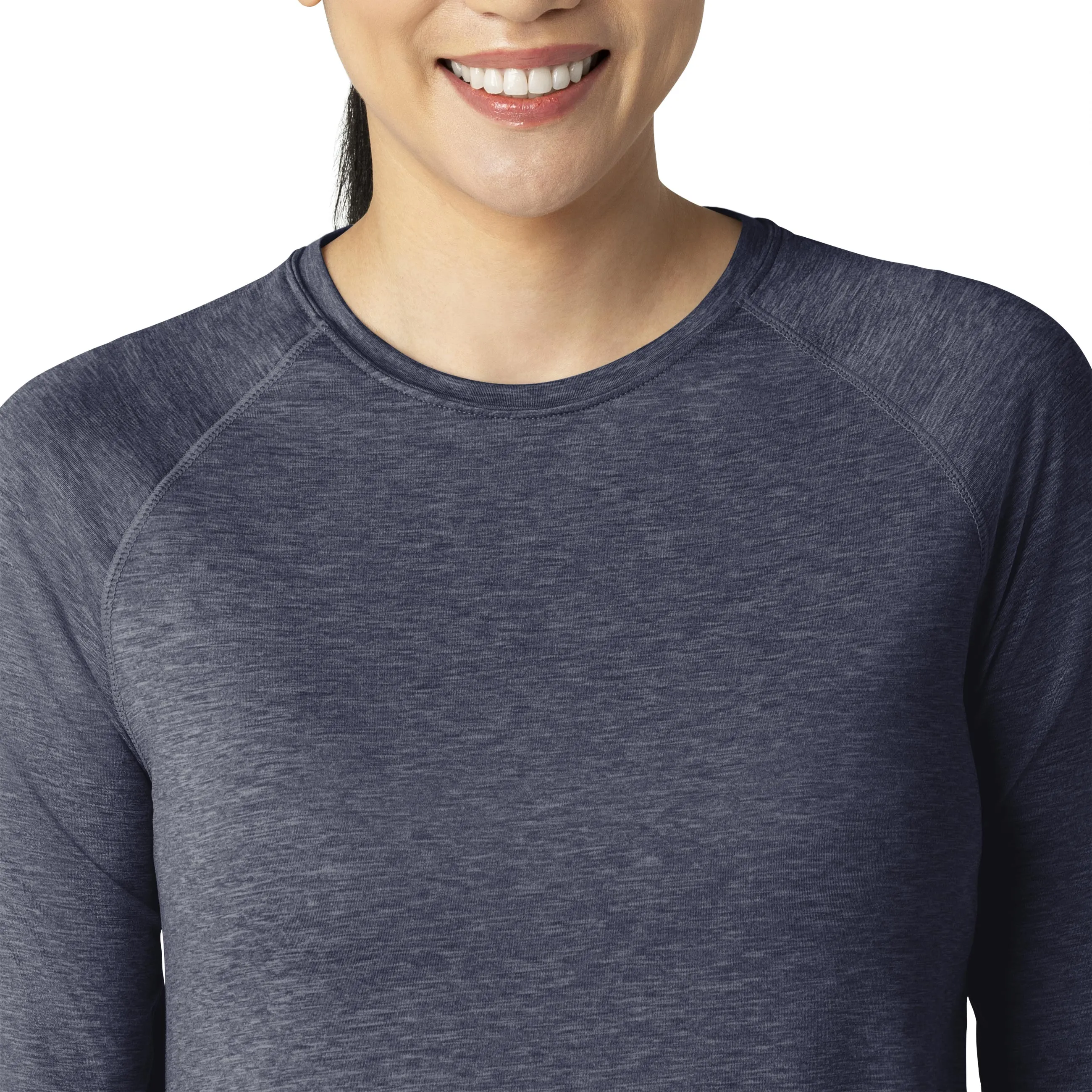 Carhartt Force Sub-Scrubs Women's Performance Long Sleeve Tee - Navy Heather