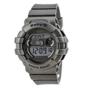 Casio Women's Baby-G Grey LCD Dial Grey Resin Strap World Time Dive Watch | BGD141-8