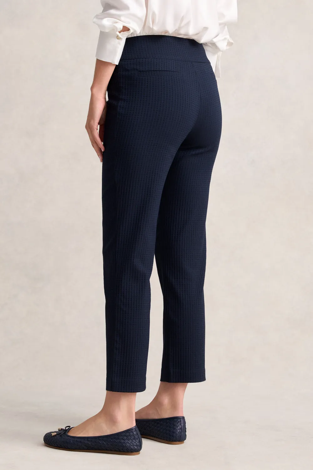 Check Textured Pant - Navy Check
