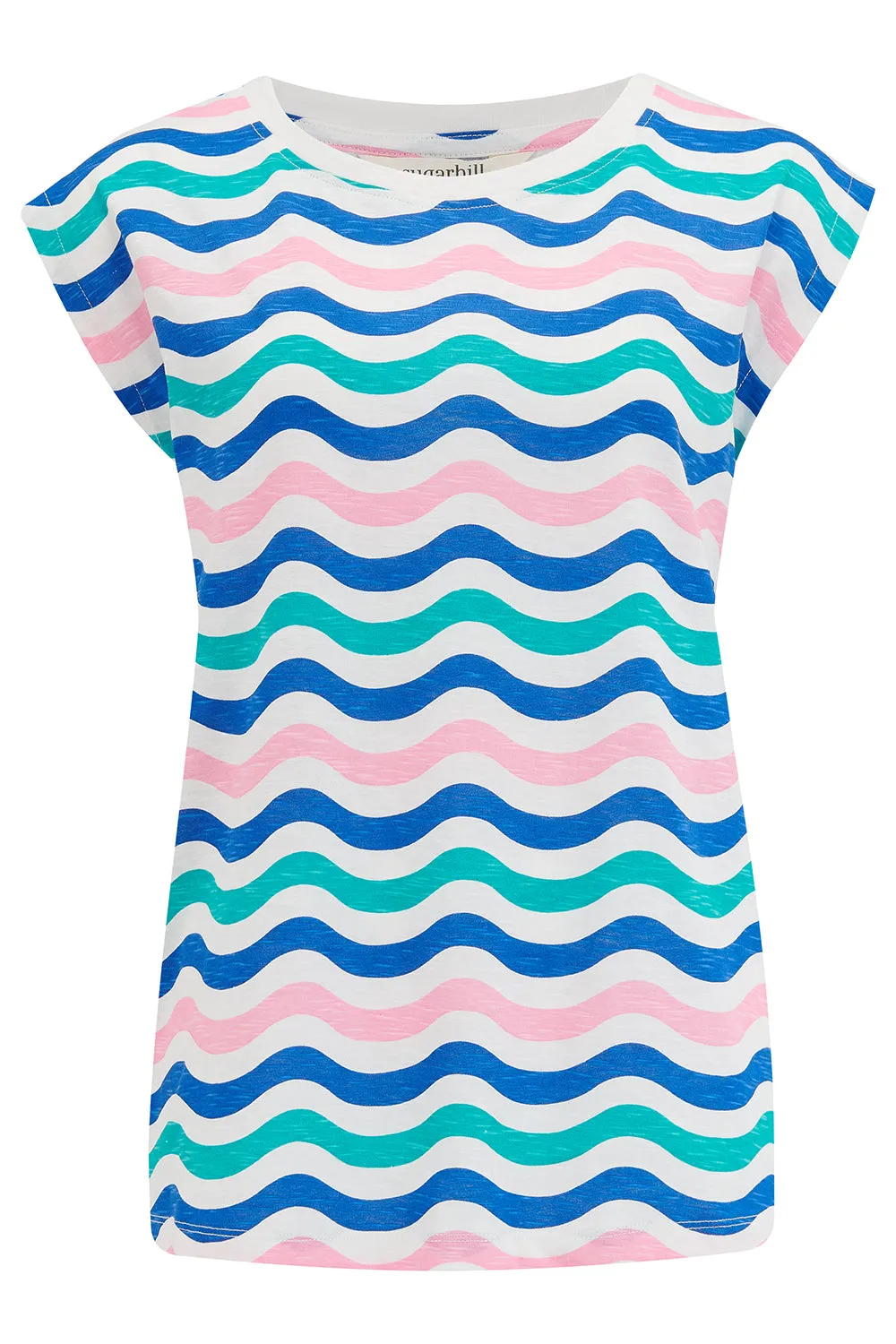 Chrissy Relaxed Tank T-Shirt - Multi. Soft Beach Waves