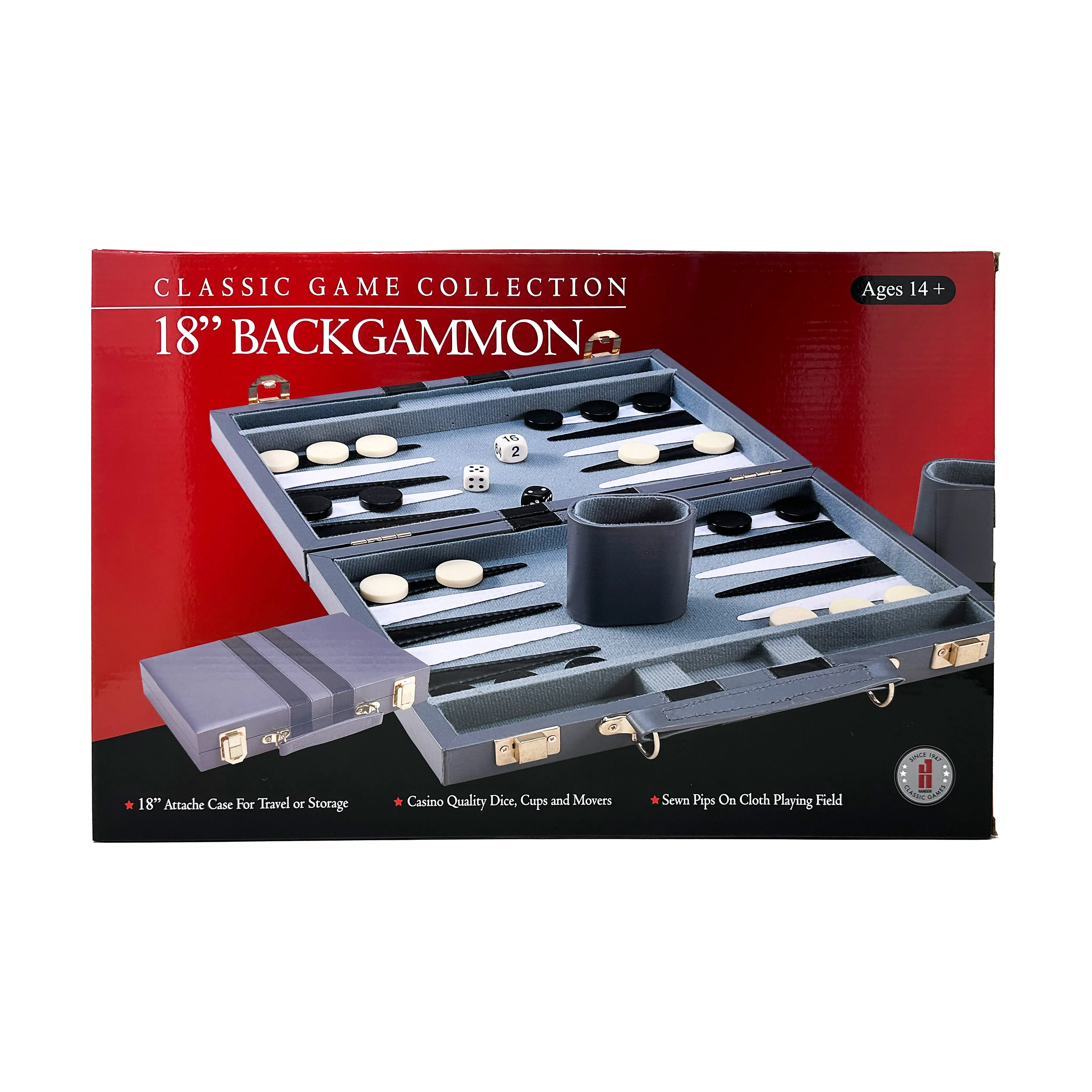 Classic Game Collection 18" Deluxe Backgammon Set