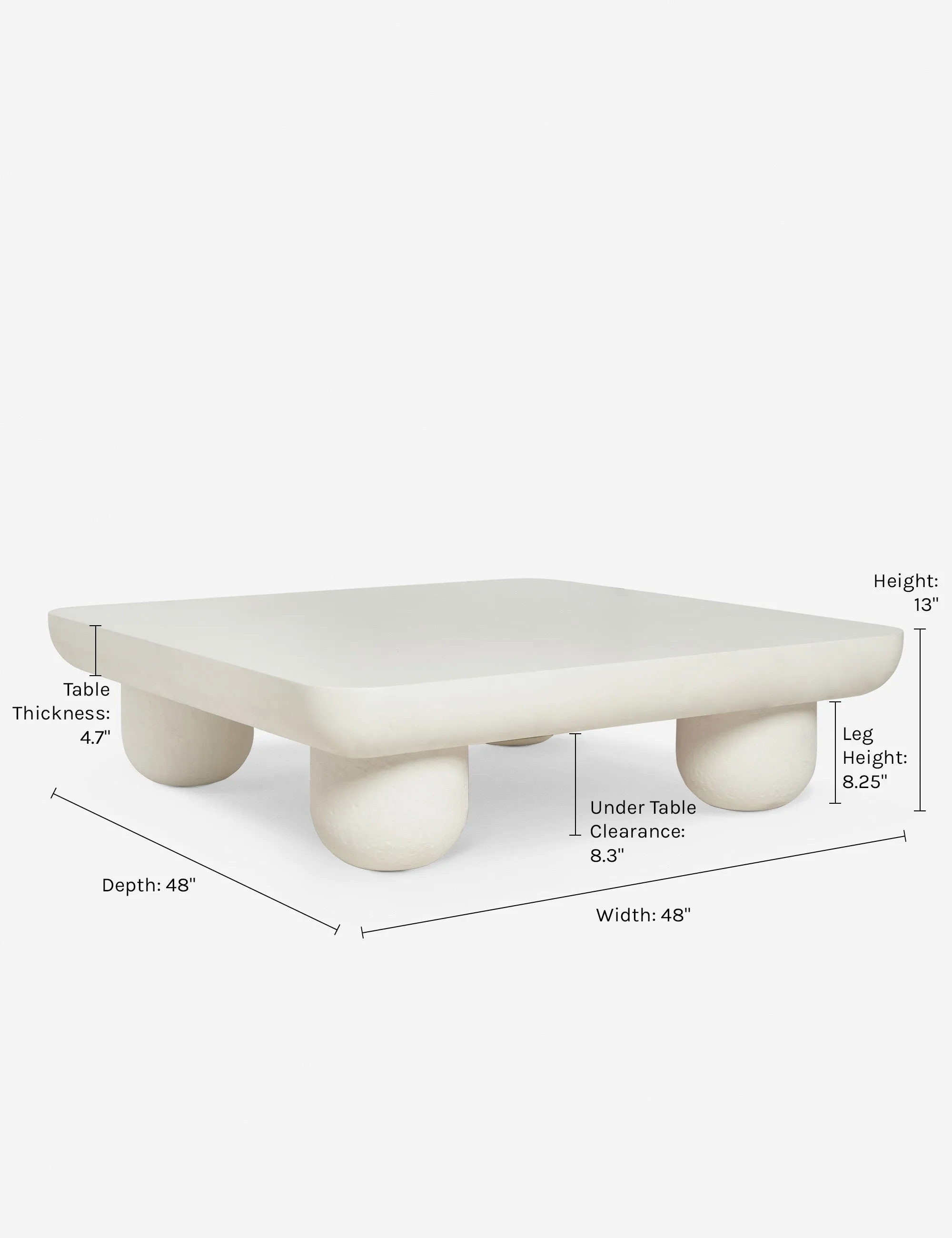 Clouded Square Coffee Table by Sarah Sherman Samuel
