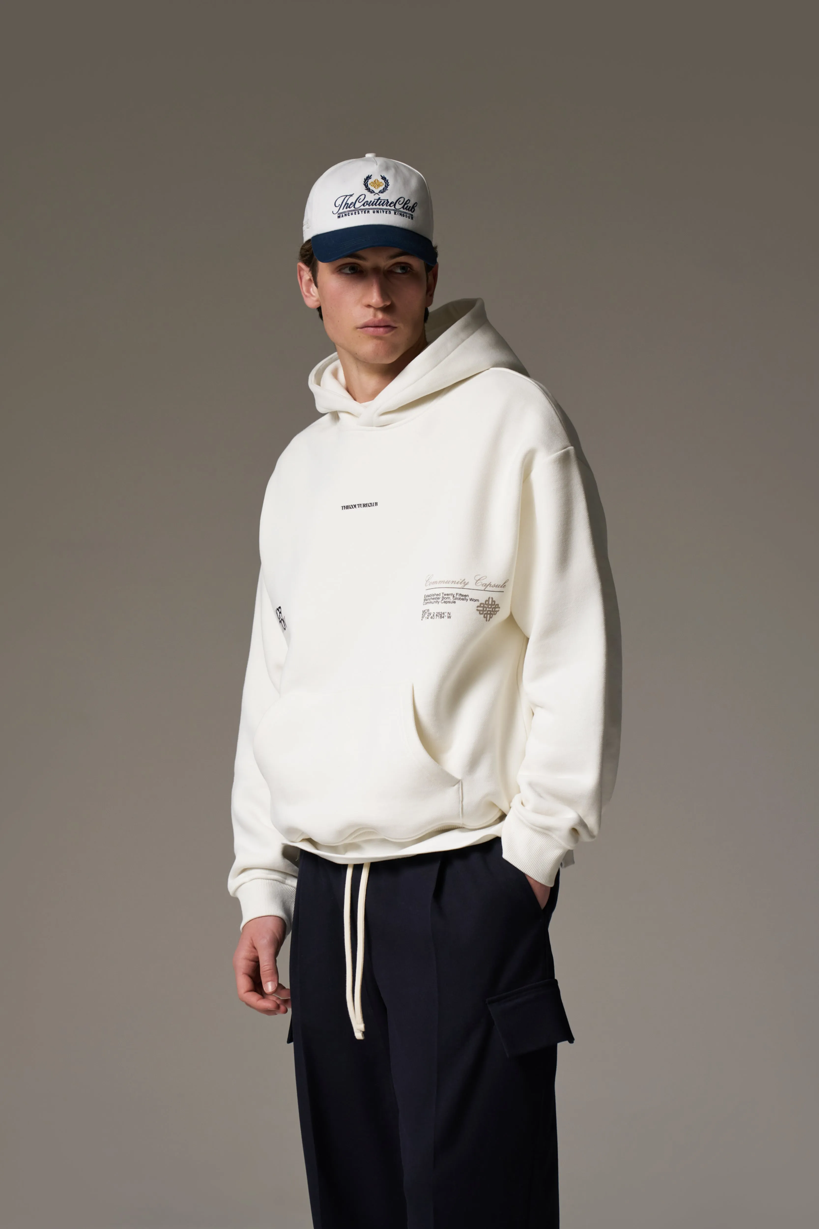 COMMUNITY CAPSULE HOODIE - OFF WHITE