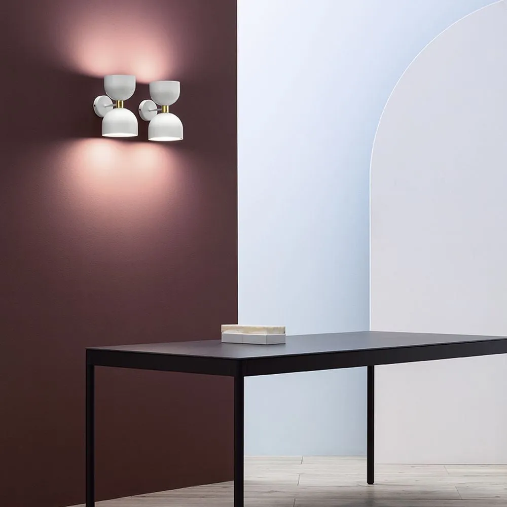 Contemporary Hourglass Metal Wall Light