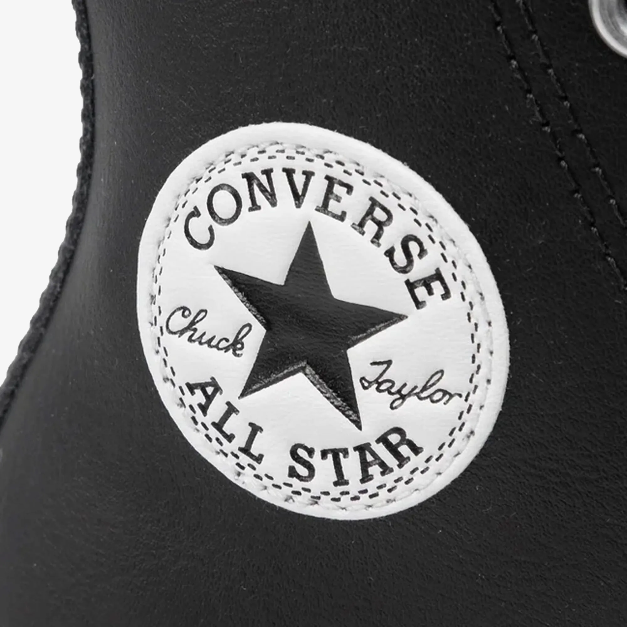 Converse | CHUCK TAYLOR ALL STAR LEATHER PLATFORM HI { BLACK/WHITE