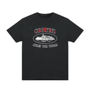 Corteiz 5 Starz Alcatraz Tee – Black