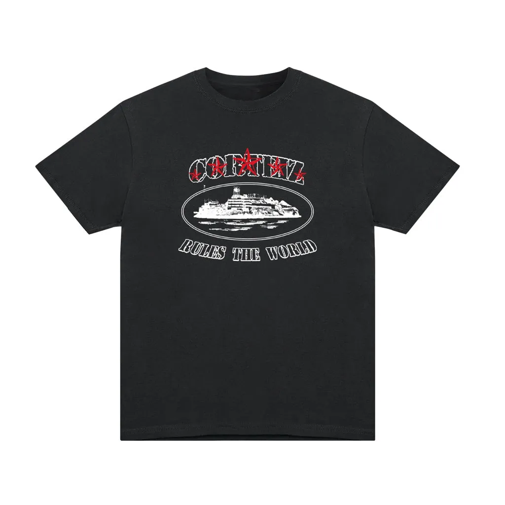 Corteiz 5 Starz Alcatraz Tee – Black