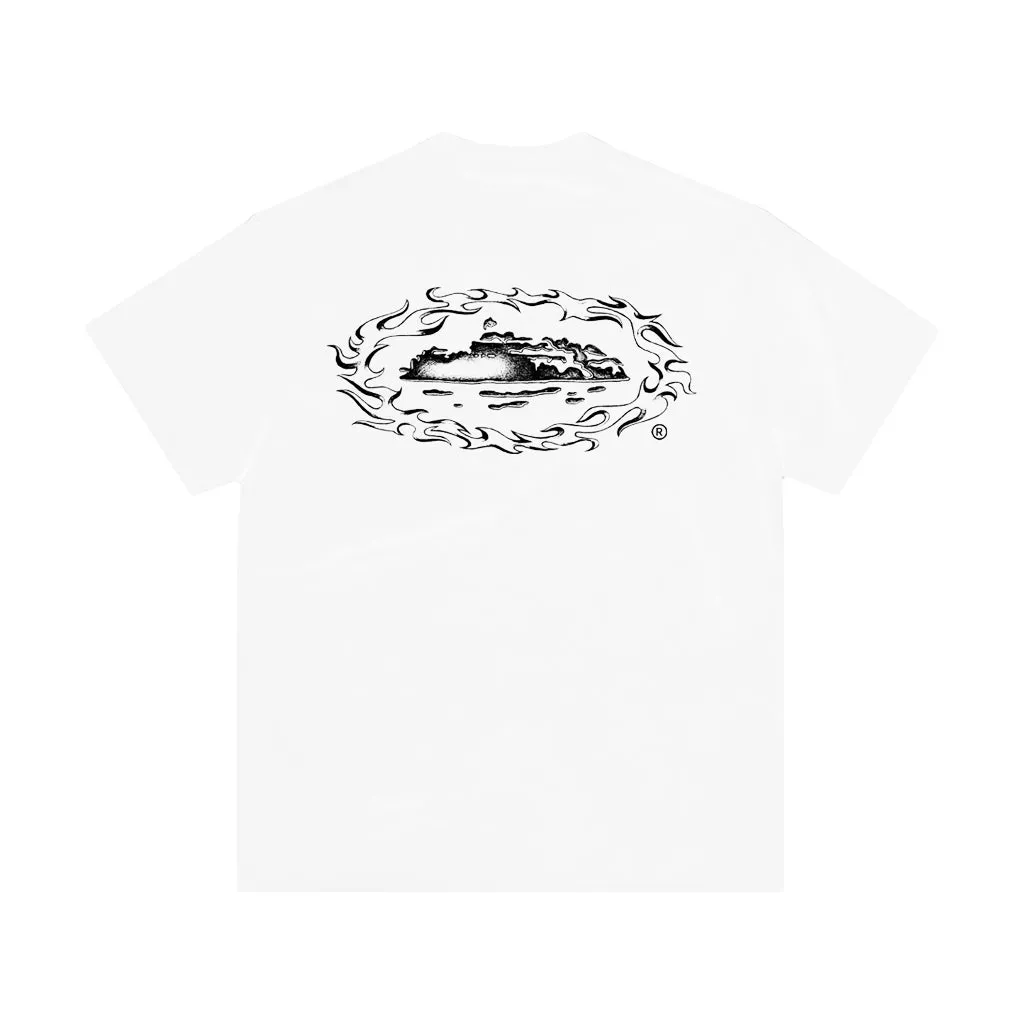 Corteiz Alcatraz Firey Tee – White