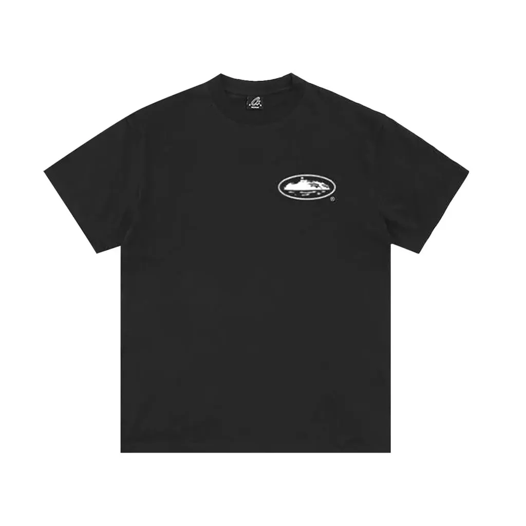 Corteiz Halftone Island Tee – Black