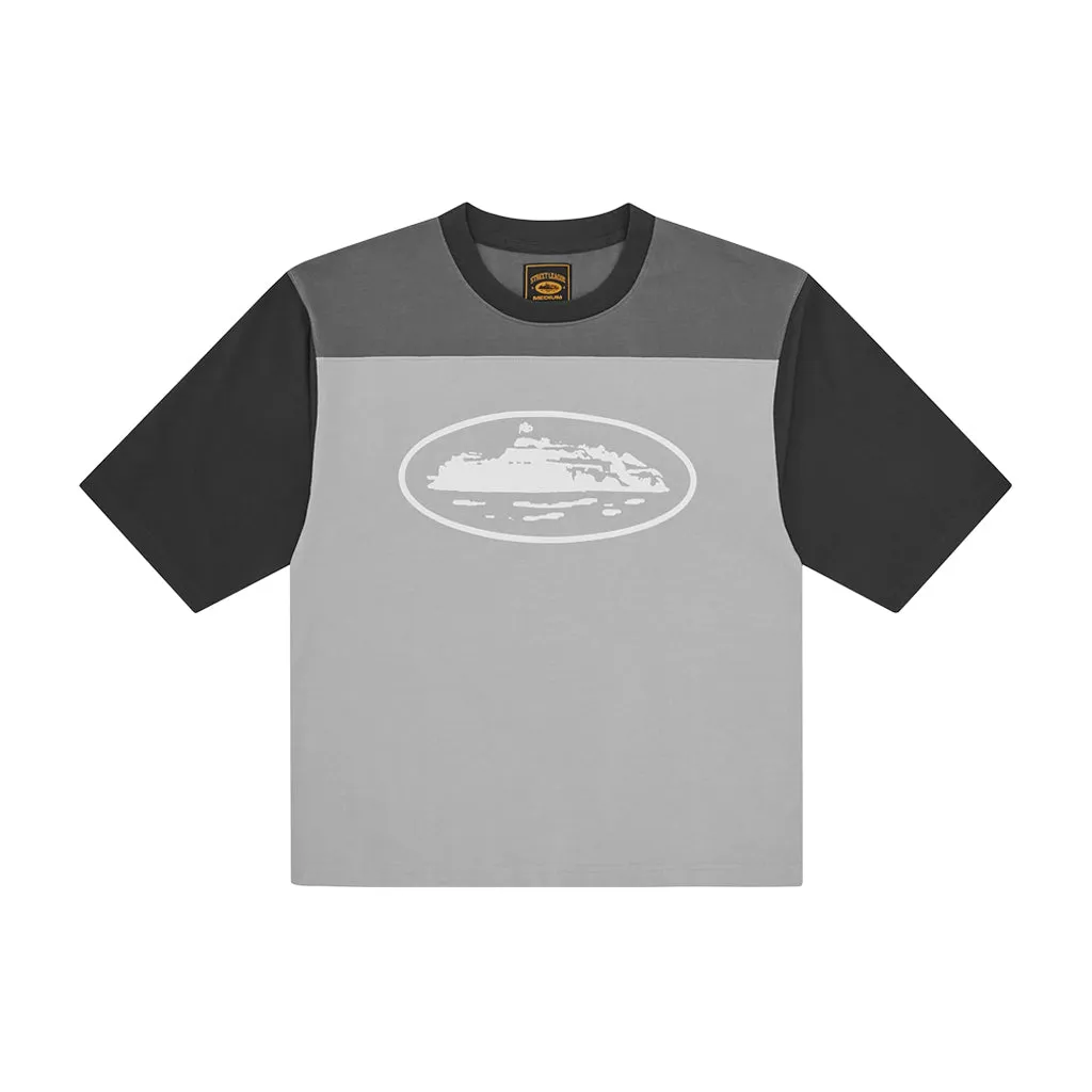 Corteiz Heavyweight Varsity Tee – Grey