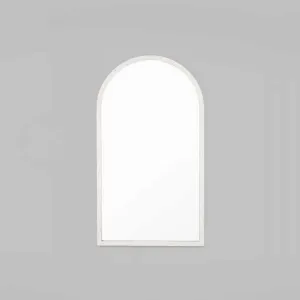 Cove Leaner Arch Mirror - White