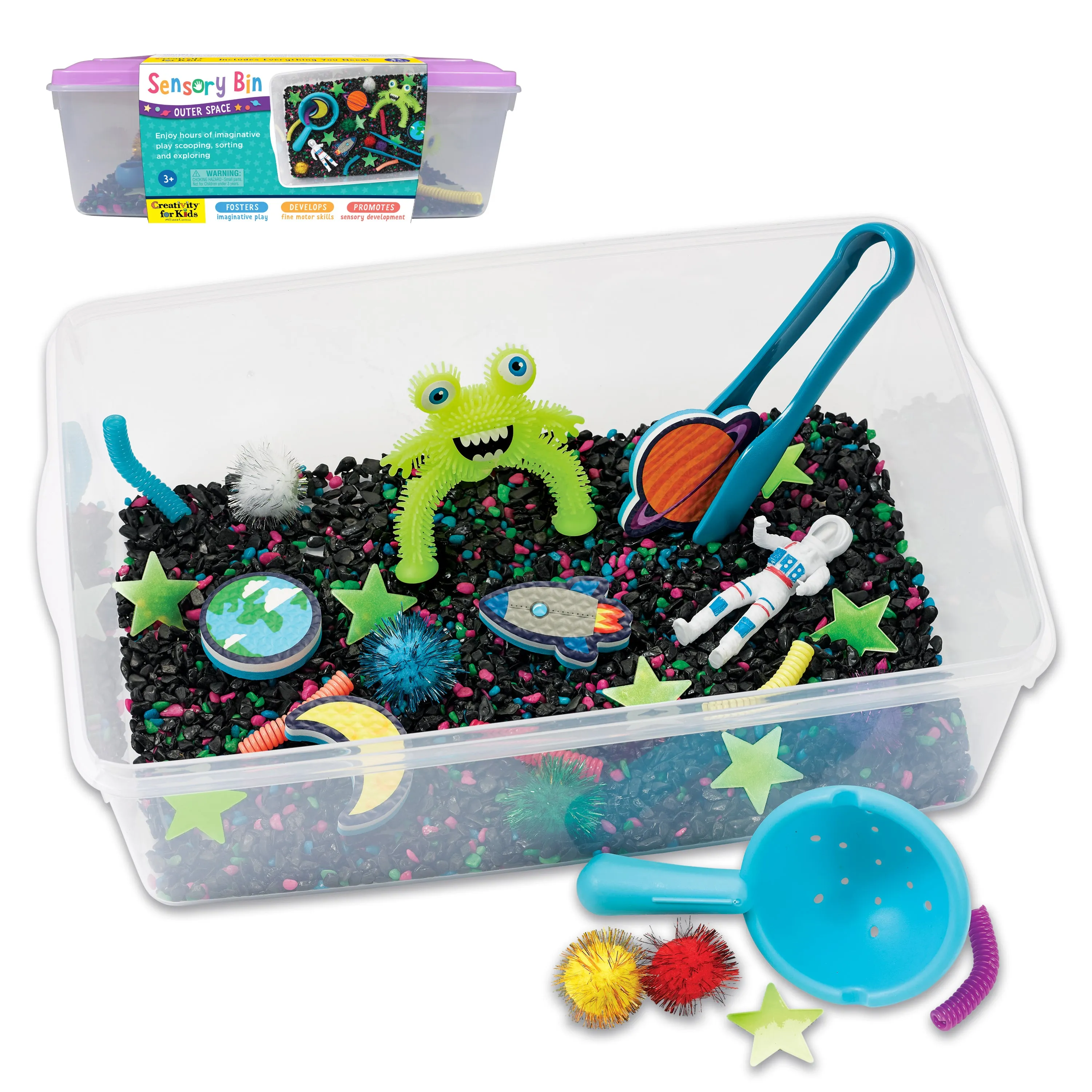 Creativity for Kids Sensory Bin: Outer Space Adventure
