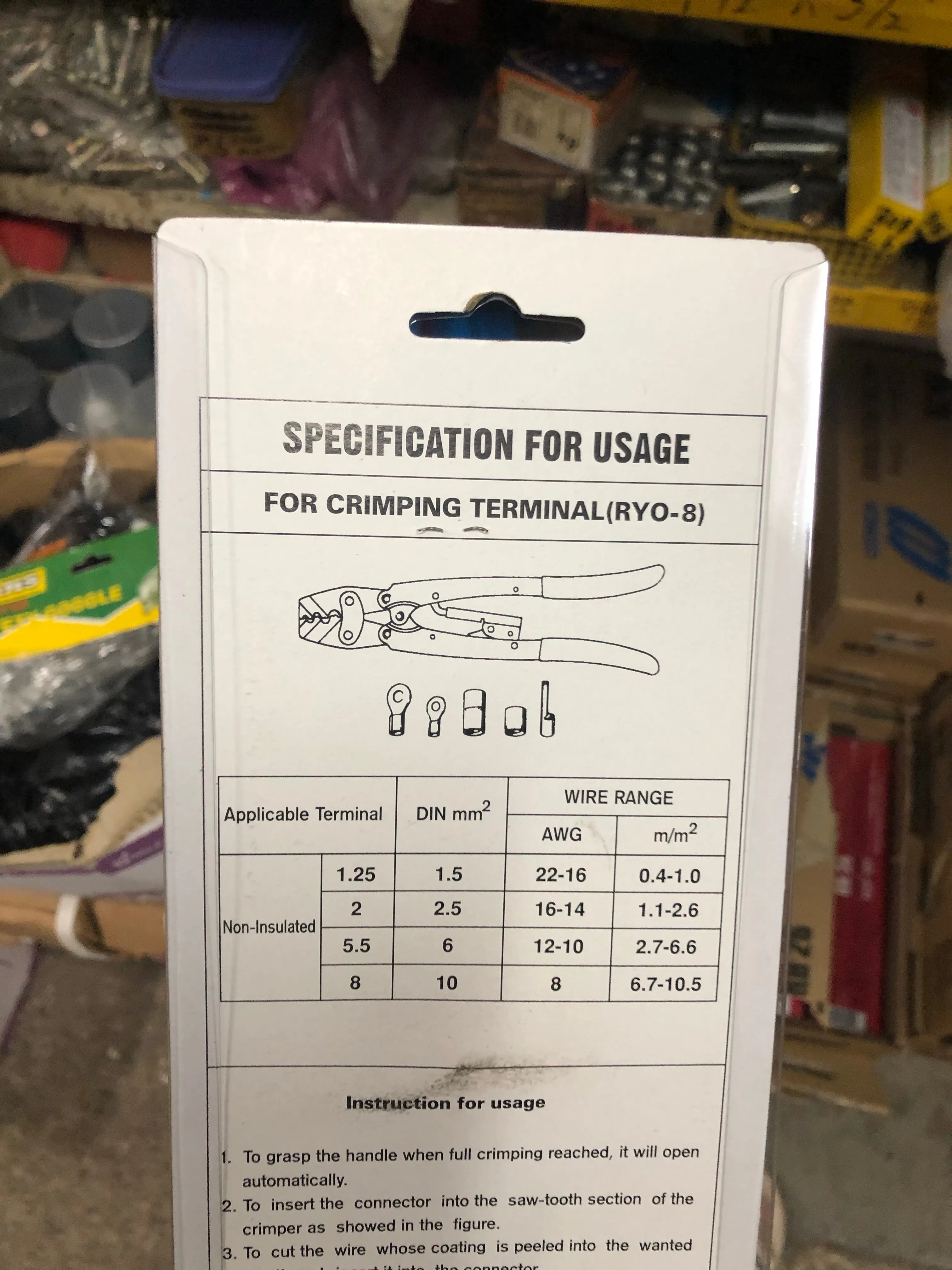 Crimping Tool | Model : CT2-RYO-008 (RYO-8)