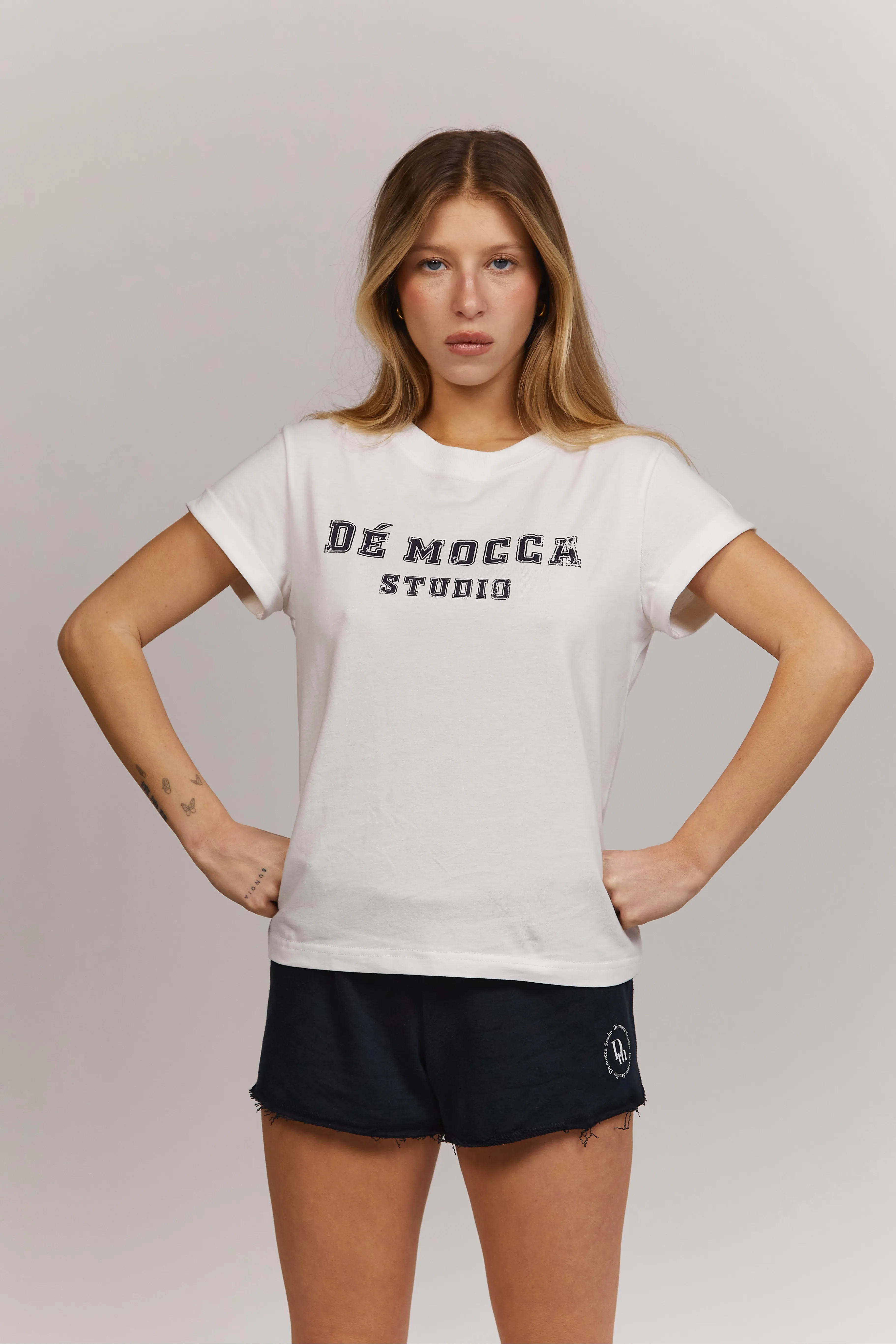 Dé campus tee - off white