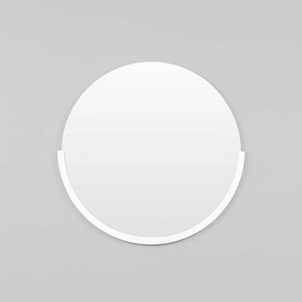 Dawn Round Mirror - Bright White Small