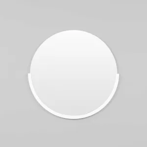 Dawn Round Mirror - Bright White Small
