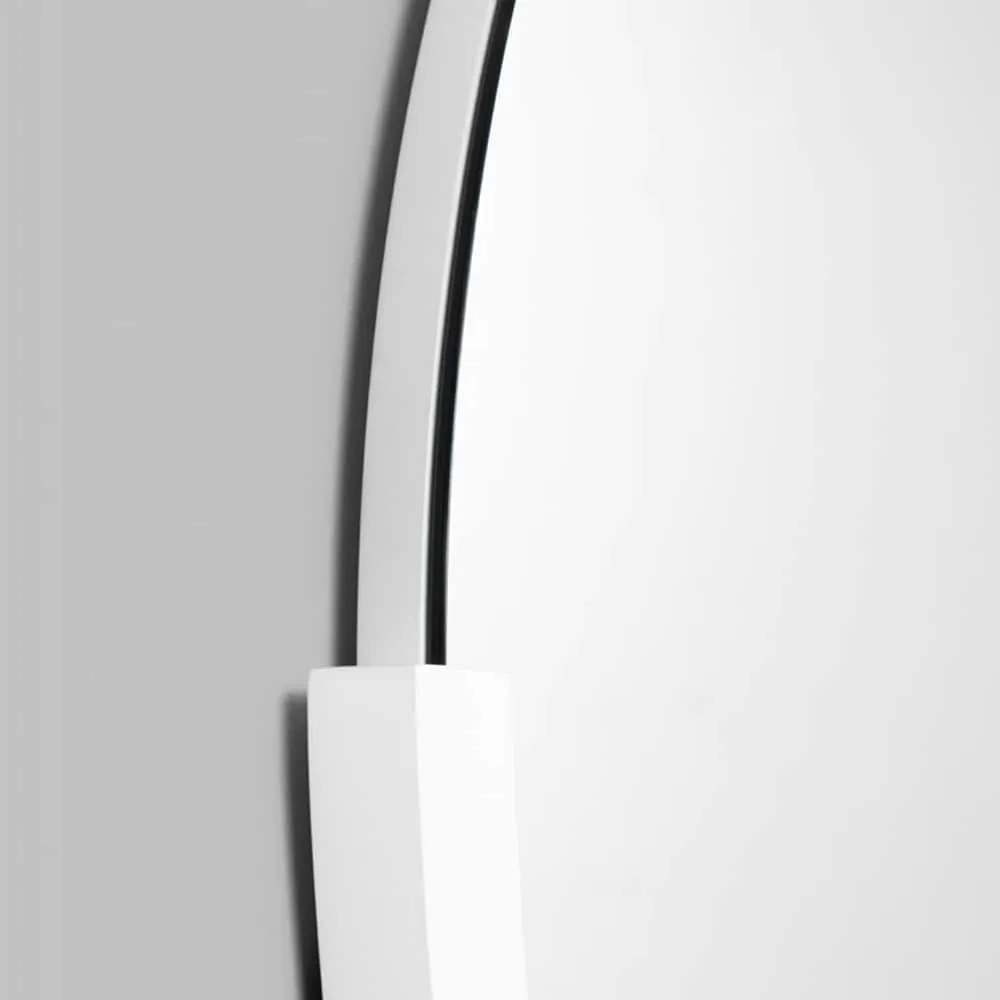 Dawn Round Mirror - Bright White Small