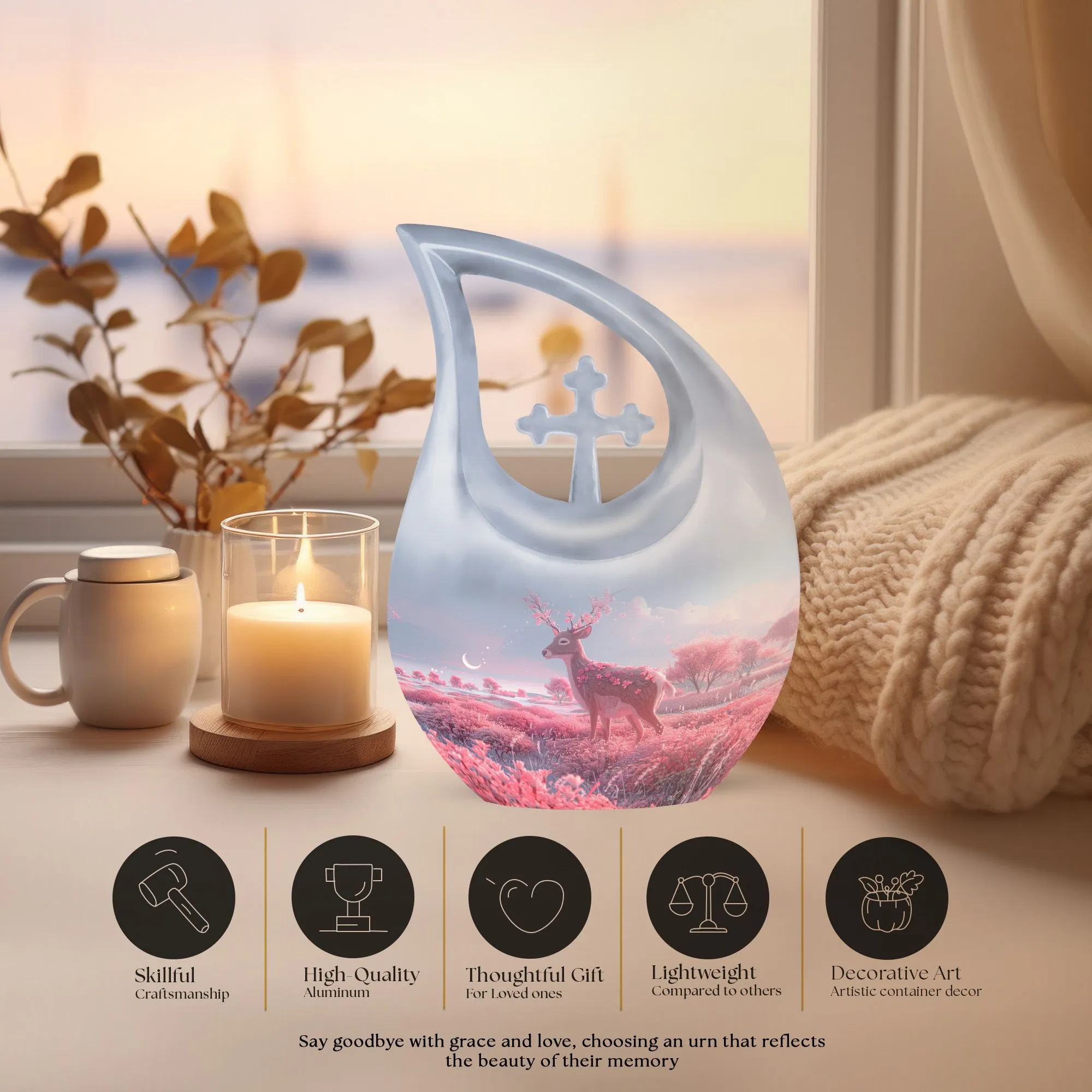 Deer Cremation Urn: Containers Urn For Cremated Ashes