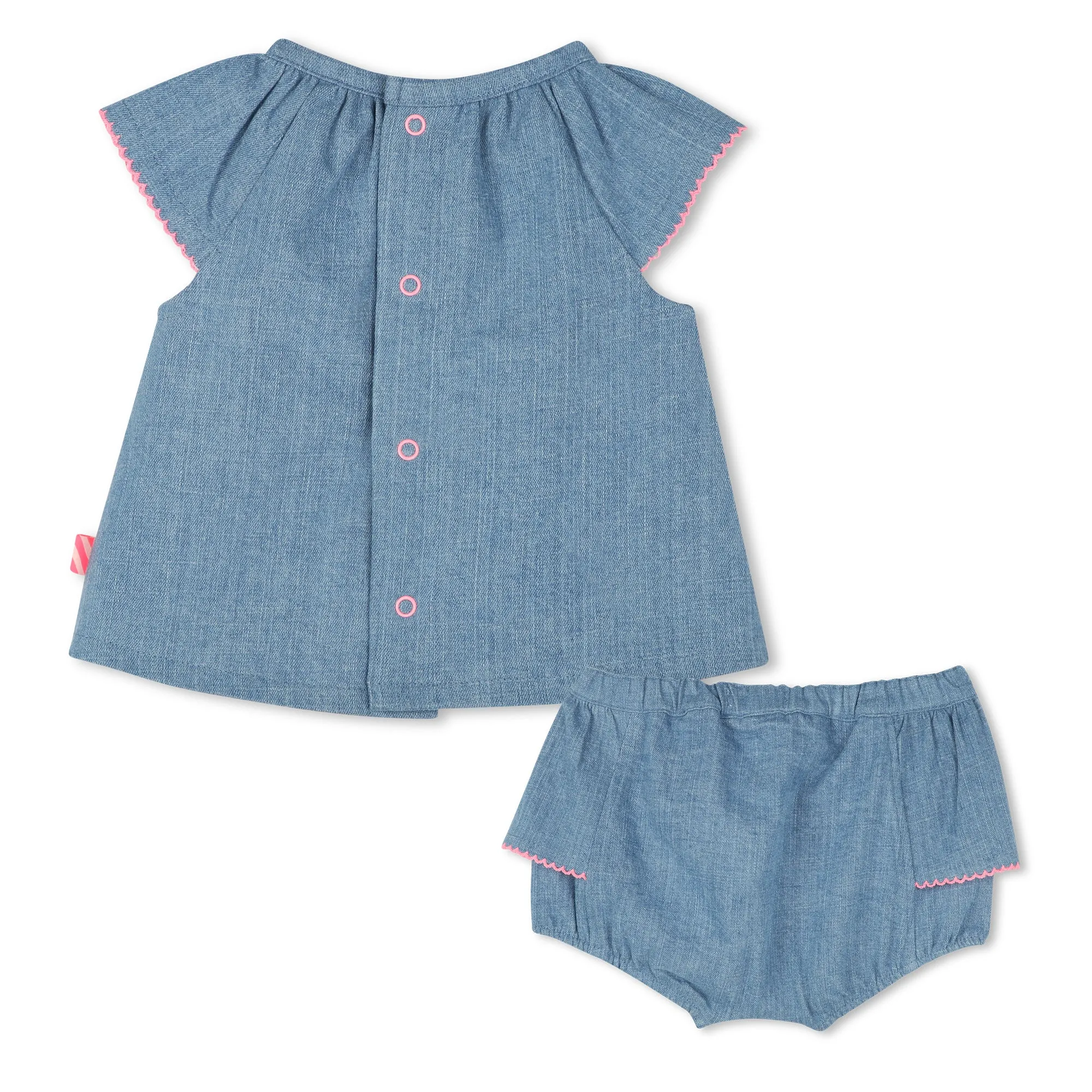 Denim Blue Heartprint Tunic Set