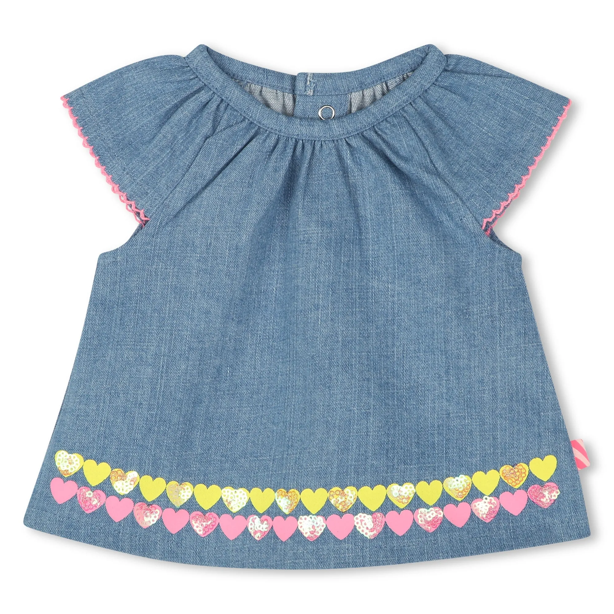 Denim Blue Heartprint Tunic Set