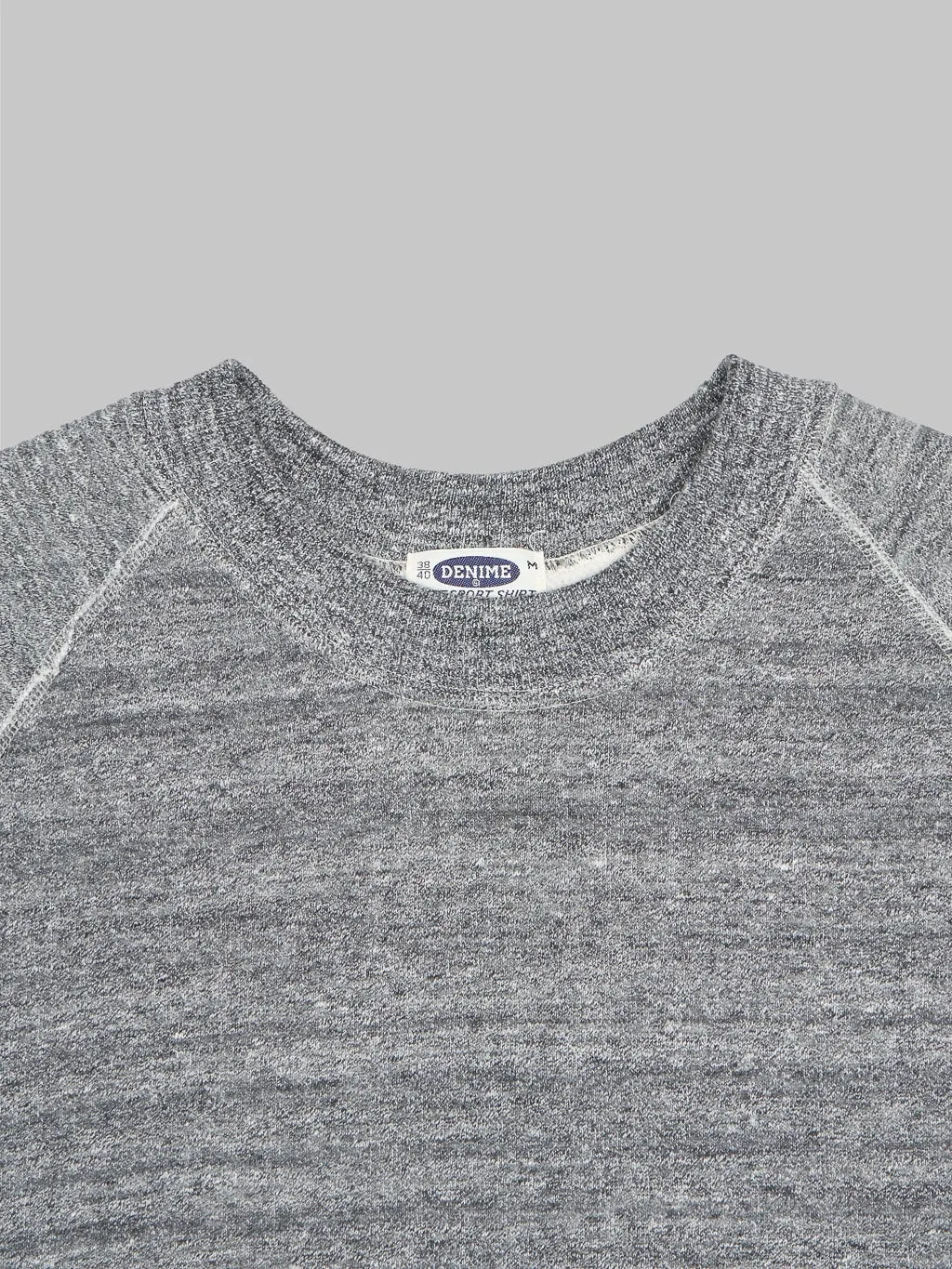 Denime By Warehouse & Co. Lot. 261 4-Needle Raglan Sweatshirt Dark Heather Grey