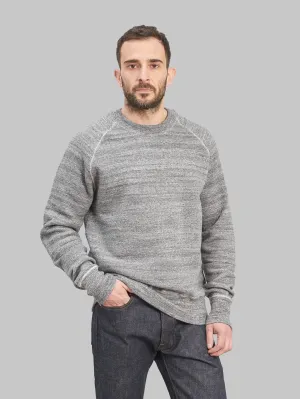 Denime By Warehouse & Co. Lot. 261 4-Needle Raglan Sweatshirt Dark Heather Grey