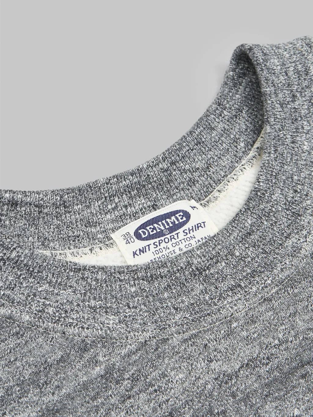 Denime By Warehouse & Co. Lot. 261 4-Needle Raglan Sweatshirt Dark Heather Grey