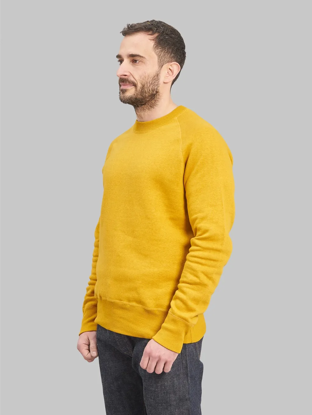 Denime By Warehouse & Co. Lot. 261 4-Needle Raglan Sweatshirt Yellow