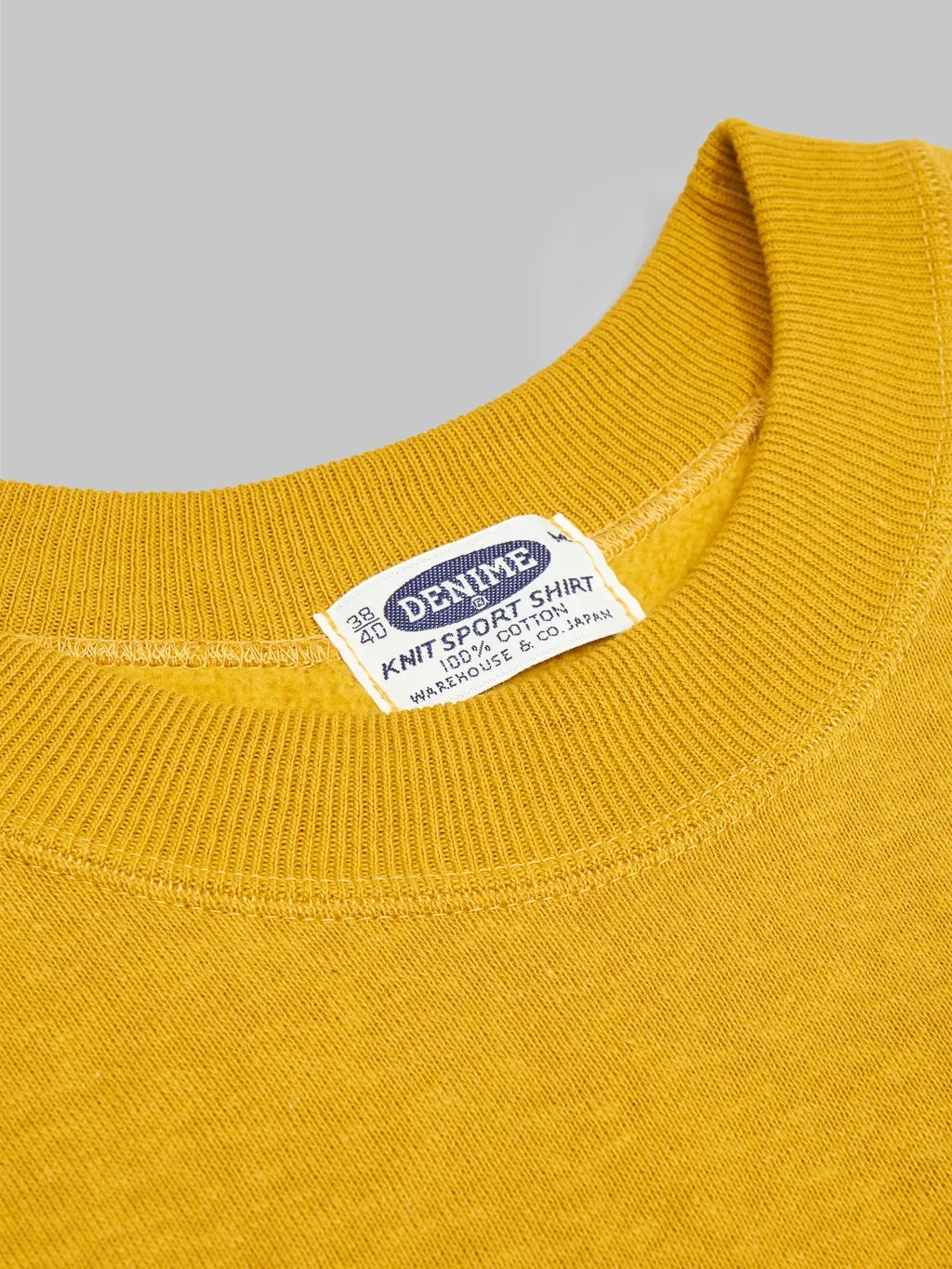 Denime By Warehouse & Co. Lot. 261 4-Needle Raglan Sweatshirt Yellow