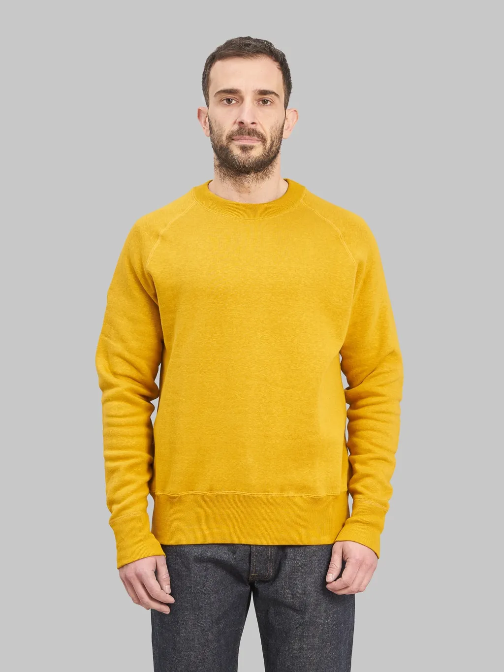 Denime By Warehouse & Co. Lot. 261 4-Needle Raglan Sweatshirt Yellow