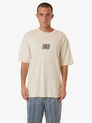 Distortion Oversize Fit Tee - Heritage White