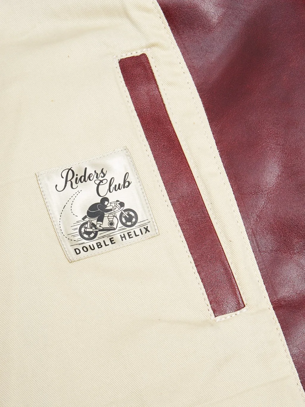 Double Helix Deviant Double Rider's Horsehide Jacket Burgundy
