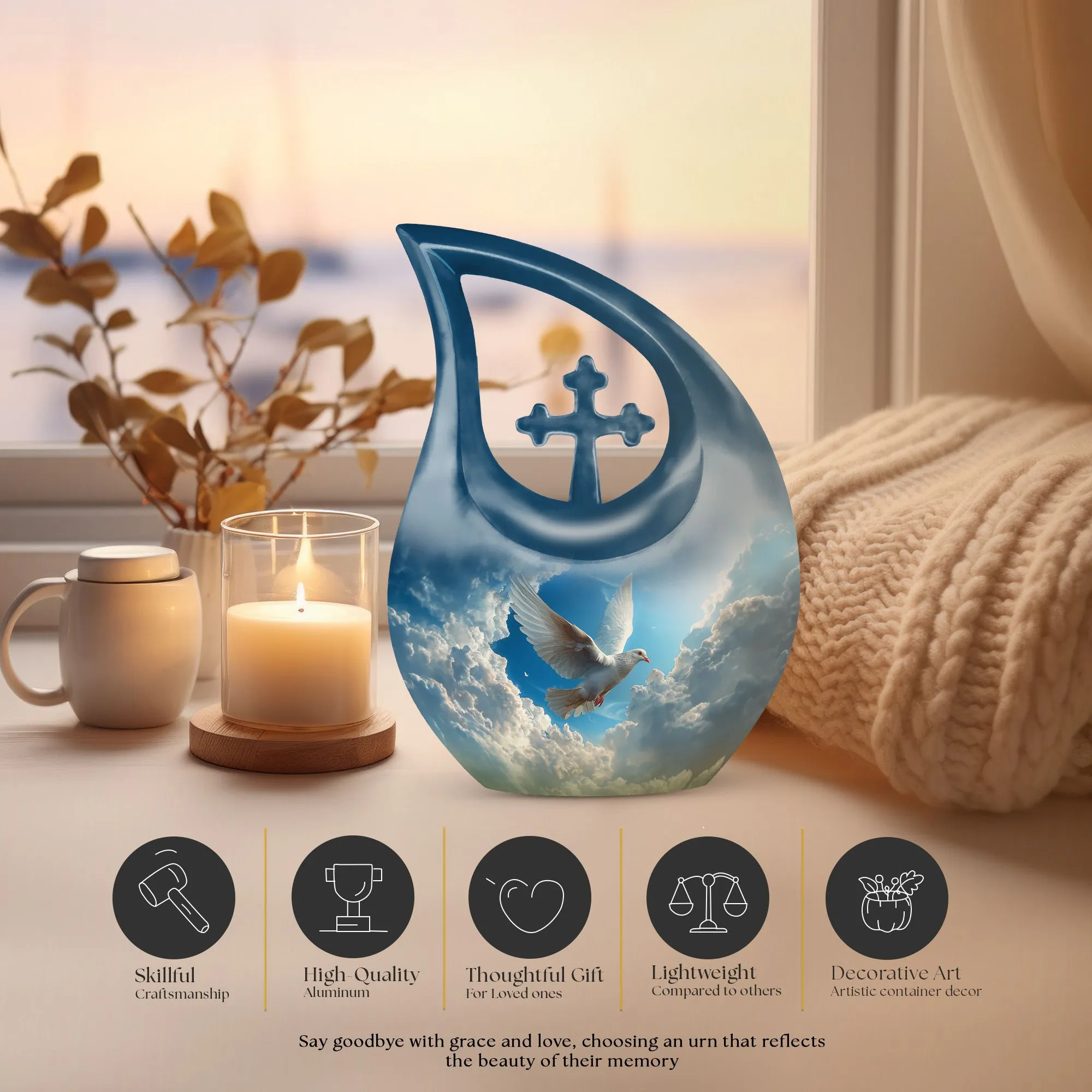 Dove Tribute - Petite Commemoration Urn for Lasting Memories