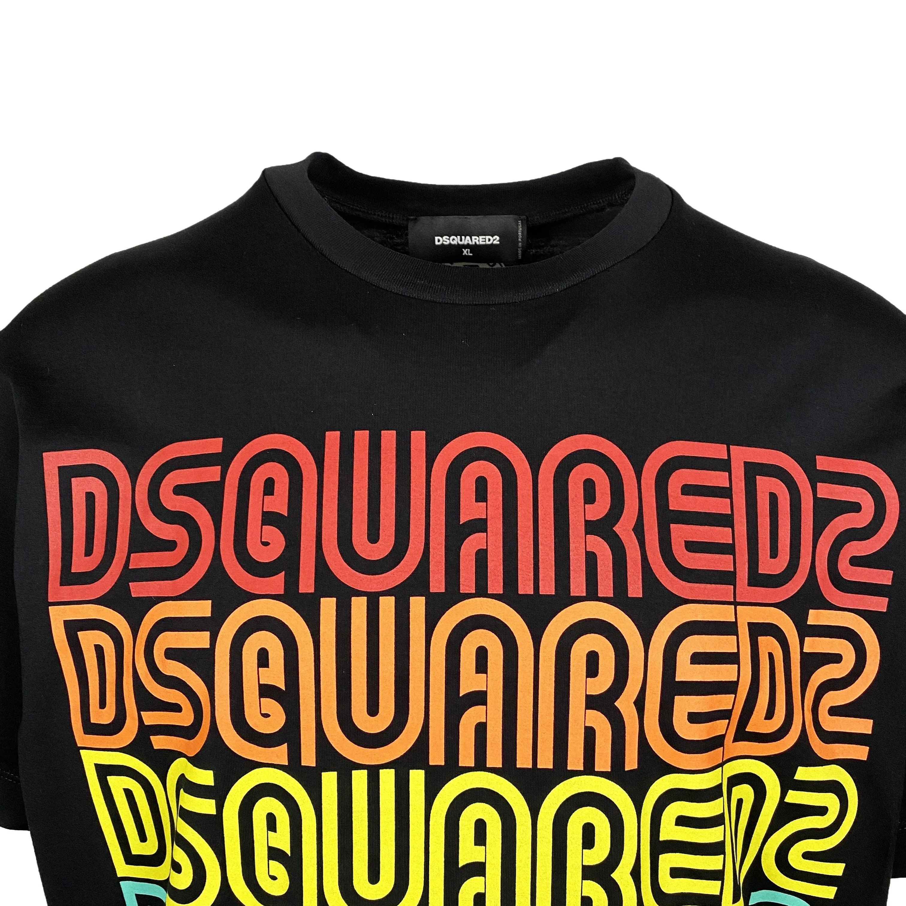 DSQUARED2 Black Multi Logo T-Shirt